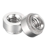 uxcell - Tuercas autoenganchables, 1/4-20 x 0.25 pulgadas, tuerca de remache de acero inoxidable, cabeza redonda, 50 piezas