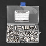 160 piezas M3 M4 M5 M6 M8 M10 Juego de surtido de tuercas de remache de acero inoxidable, kit de surtido de tuercas de inserción de remache roscado
