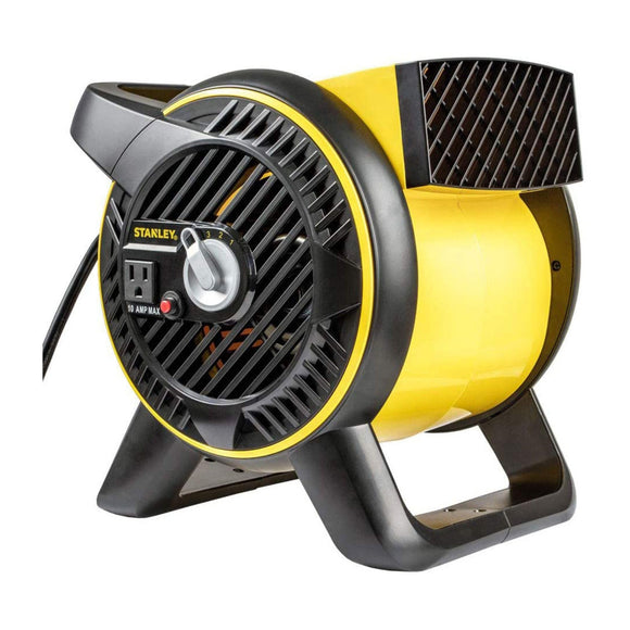 Ventilador de piso portátil de 3 velocidades con salida y cabezal giratorio para refrigeración en el hogar y cochera, secado y circulación de aire