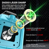 Nivel Láser Autonivelante con 1m Trípode 16 Líneas 360° Lcd, 16 líneas 4D Nivelador Láser con Base de Elevación, Control Remoto, Caja de Herramientas