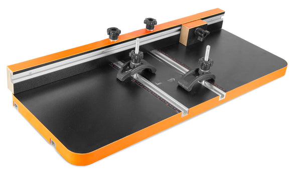 WEN DPA2513 - Mesa de prensa de taladro de 24 x 12 pulgadas con una valla ajustable y bloque de parada