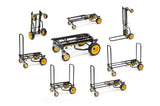Carretilla (Mini Deslizador de Tierra) 8 en 1 Plegable multicarro/Carretilla de Mano, Carretilla de Plataforma/Marco telescópico de 28 a 108 Pulgadas/Capacidad de Carga de 8 Libras, Negro