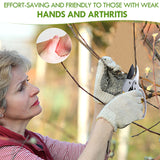 Tijeras de poda de acero ultra afiladas de Alemania, corte 3 veces más fácil, diseño ergonómico, corte débil de artritis de mano, sin esfuerzo, tijeras de jardín resistentes de 1 pulgada