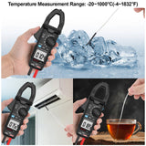 ▶  Digital Pinza Amperimétrica multímetro probador de voltaje voltímetro de rango automático NCV True RMS 6000 conteos mide voltaje AC/DC resistencia, corriente, diodo, capacitancia, frecuencia