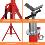 ▶ Soporte de tubería plegable ajustable para tuberías de alta resistencia, construcción de acero robusto, capacidad de carga de 2500 libras, soportes de conector de cabeza en V para