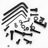 🔩 Juego de 1680 tornillos y tuercas hexagonales métricos M2 M3 M4 M5, tornillos y arandelas de cabeza hexagonal, tornillos y tuercas y arandelas, juego de tornillos de máquina negros