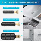 ▶ Vejiga de Drenaje, 3 Piezas Limpiadores de Drenaje de Goma Kit de Desobstrucción de Drenaje Kits de Desobstrucción de Bloqueo de Drenaje para Fregaderos de Cocina, Duchas