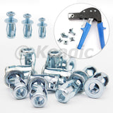 🔩 Keadic - 60 tuercas M4 M5 M6 Molly Jack con tornillos, kit surtido de tuercas de pétalos de acero, brida grande, tuerca de expansión corta, tuerca de expansión de cabeza plana, tuerca de inserción
