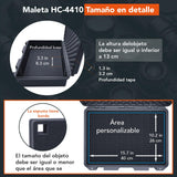 ▶ MALETIN DE HERRAMIENTAS /Maleta/Estuche/Case Impermeable con Espuma, Tamaño Interior 44x29x12 cm, Adecuado para laptop, electrónica y más