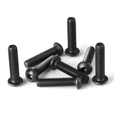 M8-Tornillos de cabeza de botón de 1,25 x 65 mm, tornillos de cabeza de botón, accionamiento de enchufe Allen métrico, acabado de óxido negro, acero de aleación de grado 10,9, completamente roscado, cantidad 10