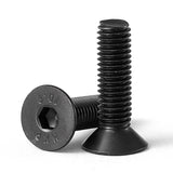 🔩 NIULUNBAO, Tornillos Hexagonales de Cabeza Plana, M6-1.0 x 60 mm, 25 Unidades, Negro, Acero Aleado Grado 10.9, Óxido Negro, Allen Hex Socket de 4 mm, Métrico Totalmente Roscado