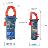 ▶ Pinza Amperimétrica, Multímetro Digital Automático, Medidor de Corriente Voltaje AC/DC, Resistencia, Continua, Diodos Pinza
