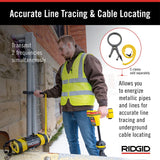 Buscador de tuberías RIDGID  Transmisor de línea, trazador de línea y localizador de línea subterránea, amarillo, pequeño