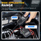 Probador de circuito eléctrico eléctrico abierto y corto para automóvil, para disyuntores, DC 6-42 V, Azul