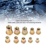 🔩 300 piezas de tuerca de remache de acero al carbono para placas de metal, automóviles, aviación, ferrocarriles, color, de métricas de superficie chapada en zinc, kit ensamblado
