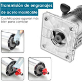 Routers de velocidad variable Madera, Herramienta de Enrutador de Recortador de Madera 800W de Velocidad 30.000 RPM, Madera Compacto Recortadora de Manos Eléctrica con 15 Brocas de 6,35 mm, Para Ranura, de Corte, Grabado