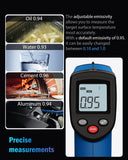 Termómetro infrarrojo con pistola de temperatura láser, pistola digital de temperatura de calor de superficie sin contacto para cocinar alimentos, horno de pizza, carne de plancha