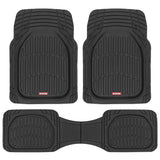 ▶ Tapetes Plato Hondo Alfombrillas de Goma Resistente para Coche SUV Camión & Van, Color Negro, Negro