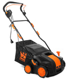 WEN DT1516 Dethatcher y escarificador eléctrico 2 en 1 de 16 Pulgadas, 15 amperios con Bolsa de colección, Color Negro