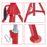 ▶ Soporte de tubería portátil con cabezal de rodillo de 28 a 52 pulgadas, altura ajustable de 2500 libras de capacidad, soporte de tubería plegable de 1/8 a 12 pulgadas, soporte de acero