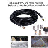 Chorro de Alcantarillado, incluye manguera de lavado a presión flexible resistente y 7 boquillas de gama alta y adaptadores, Manguera de 10 m de longitud para el mejor drenaje Jet NPT de