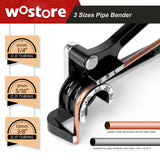 ▶ Dobladora de tubos de 180 grados para 1/4, 5/16 y 3/8 pulgadas, cobre y aluminio, acero inoxidable, color negro