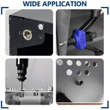 🔩 Vifmy - Kit de surtido de tuercas de remache métricas y SAE (300 unidades), M3 M4 M5 M6 M8 M10 M12#8-32#10-24 1/4"-20 5/16"-18 3/8"-16 304 de acero inoxidable UNUNUNC A UNUNC Head Nutsert