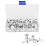 Tuercas de Hardware, Tuerca de Remache 100 Piezas/caja Tuerca de Remache de Aluminio Tuerca de Inserción de Remache Roscado 6‑32/8‑32/10‑24/10‑32 1/4‑20