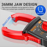 ▶ Medidor de pinza digital multímetro de 4000 abalorio con amplificador NCV, ohmios, voltios, mide corriente CA, voltaje CA/CC, capacitancia, resistencia, diodos, luz de fondo de frecuencia de