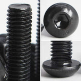 50 tornillos M3 x 4 mm de cabeza de botón, acero de aleación de grado 10.9, llave Allen, acabado de óxido negro, rosca completa (grado 10.9, M3 x 4 mm, 50 unidades)
