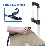 Carrito Plegable con Ruedas, Carrito de Compras Supermercado, Carrito Plegable Portátil, Carrito de Carga, Carretilla de Carga para Compras, Oficina, Carretilla Truper de 110 Libras de Capacidad
