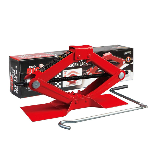 BIG RED Torin - Kit de elevación de tijera para coche, 1.36 toneladas, color rojo