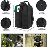 JEMUON Kit de Supervivencia, Kit de Supervivencia Militar Profesional, con Linterna LED, Brújula, Chubasqueros, Gasa, Camping Accesorios, para Supervivencia Al Aire Libre y Protección Personal
