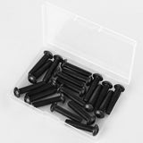 M8-Tornillos de cabeza de botón de 1,25 x 65 mm, tornillos de cabeza de botón, accionamiento de enchufe Allen métrico, acabado de óxido negro, acero de aleación de grado 10,9, completamente roscado, cantidad 10