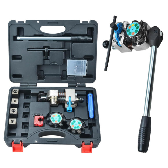 ▶ Herramientas de abocinamiento de línea de freno, juego de herramientas de abocinamiento de 45 y 37 grados, kit de herramientas de abocinamiento de doble burbuja para líneas de freno