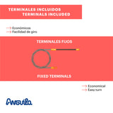 ▶ Guía jalacables | Abrazaderas fijas | monofilamento | Nailon | Color Negro | diámetro 3 mm | 5 Metros