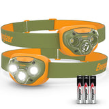 Energizer - Faros LED PRO (paquete de 2), IPX4 resistentes al agua, luz de cabeza de alto rendimiento para exteriores, camping, correr, tormenta, luz LED de supervivencia para emergencias (baterías