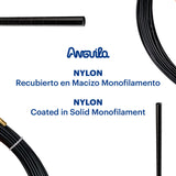 ▶ Guía jalacables | Abrazaderas fijas | monofilamento | Nailon | Color Negro | diámetro 3 mm | 5 Metros