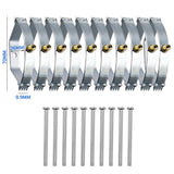 🔩 NC - Juego de 21 tornillos de casete para barra de soporte, llave para montaje en pared, caja de conexiones – 118 tipo de metal