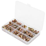 🔩 Juego de tuercas de remache de 150 piezas, 6-32 8-32 10-24 10-32 1/4-20 Modelo Tuerca de remache de acero al carbono Tuerca de remache mezclada, tornillería de sujeción,