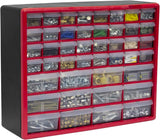 ▶ Dawer Hardware & Craft Plastic Cabinet, Red & Black
