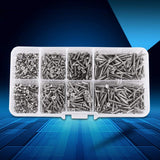 Paquete de 800 piezas de tornillos de acero al carbono M2 Unidad cruzada cabeza plana autoperforantes kits Kits para máquina de carpintería sujetador