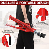 ▶ Soporte de tubo de cabeza en V, altura ajustable de 28 a 52 pulgadas, soportes de tubo plegable para soldadura con capacidad de 2500 libras, soporte de tubería de 1/2 a 12 pulgadas para pipefitters,