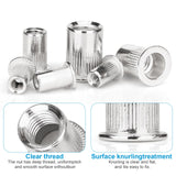🔩 Vmuter - Tuerca de remache de 5/16"-18, 50 piezas de acero inoxidable 304 con cabeza plana