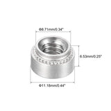 uxcell - Tuercas autoenganchables, 1/4-20 x 0.25 pulgadas, tuerca de remache de acero inoxidable, cabeza redonda, 50 piezas