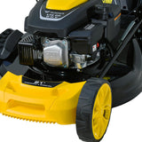 Cortadora de césped Motor a Gasolina Cuchilla de 53 Cm 21 Pulgadas Potencia de 6.5 HP Cortacesped Profesional 173 CC 3 en 1 Descarga Lateral Bolsa Trasera para Residuos de 65L y Funcion Mulching