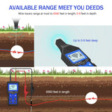 ▶ Buscador de tuberías y cables subterráneos probador de cables con batería recargable de 1500 mAh para líneas de voltaje de 12-400 V CC/CA, rastreador de cables para cables de pared, líneas eléctricas,
