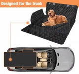 ▶ Forro de carga para perros, impermeable, funda de carga para mascotas, tapete para asiento de perro, para SUV, sedanes, furgonetas con protector de solapa de parachoques, antideslizante, ajuste universal de gran tamaño, color negro