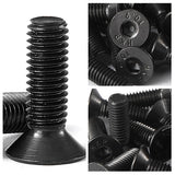 🔩 NIULUNBAO, Tornillos Hexagonales de Cabeza Plana, M6-1.0 x 60 mm, 25 Unidades, Negro, Acero Aleado Grado 10.9, Óxido Negro, Allen Hex Socket de 4 mm, Métrico Totalmente Roscado