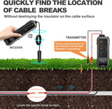 ▶ Buscador de tuberías y cables subterráneos, localizador de cables subterráneo para válvula de rociador enterrada de cercas de mascotas, probador de cables para localizar kit generador de tono de riego